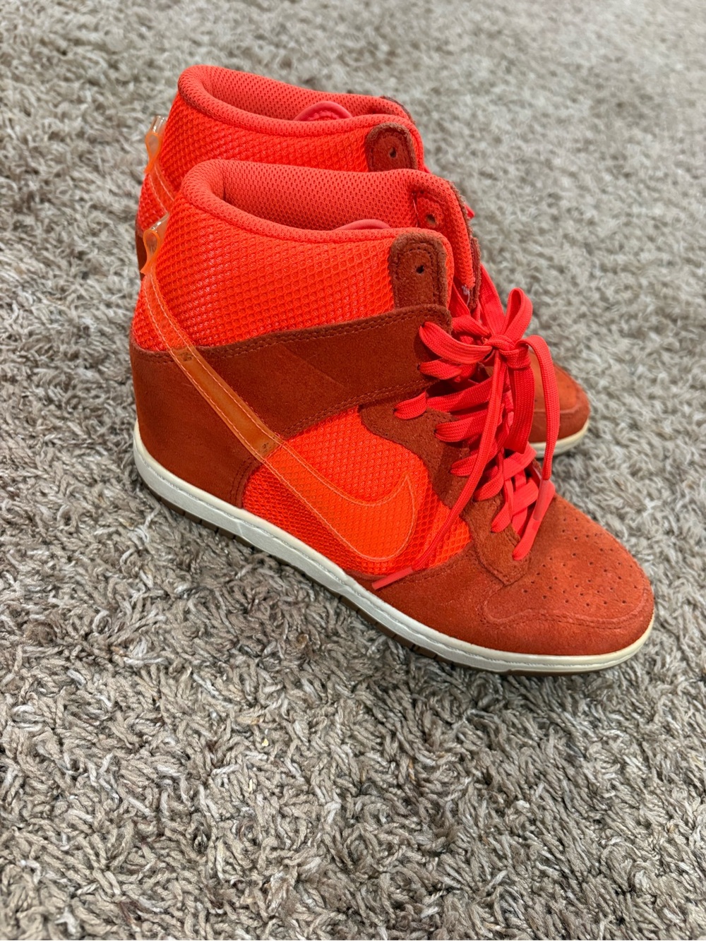 Nike Wedge Orange Sneakers 8.5